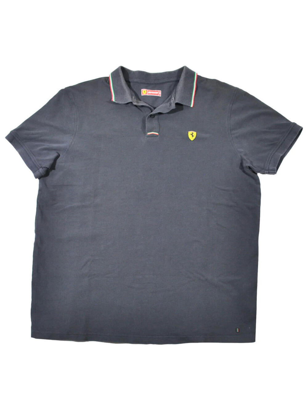 Ferrari Racing Sports Car Black Golf Button Polo Size Medium